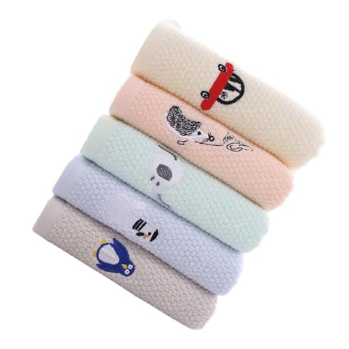 WOONEKY 5stücke Handtuch Für Gesicht Und Hand Saugfähig Aus Baumwolle Waschlappen Für Junge Mädchen Multifunktional Schnell Trocknend Wiederverwendbar Dekorativ Und Praktisch von WOONEKY