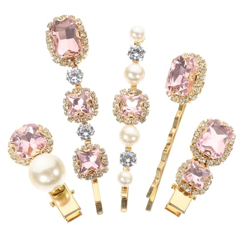 WOONEKY 5stücke Strass-haarspangen Für Frauen Metall Haarnadeln Dekorative Haarspangen Haarschmuck Für Damen Mit Strass Fürs Haar von WOONEKY