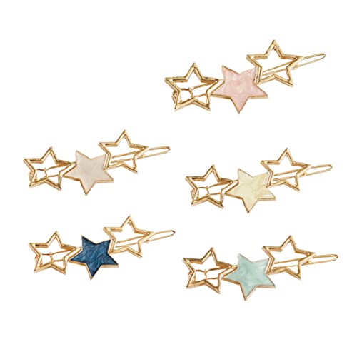WOONEKY 5stücke Haarspange Aus Metalllegierung Modische Stern-haarnadeln Für Frauen Und Mädchen Elegant Und Zart von WOONEKY