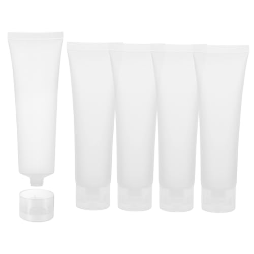 WOONEKY 5 Stück Nachfüllbare Quetschflaschen für Reise für Shampoo Gesichtsreiniger Handcreme Körperlotion Geruchlos Strapazierfähig von WOONEKY