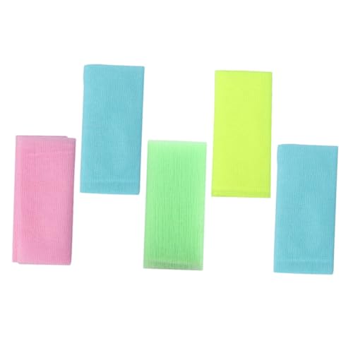 WOONEKY 5stücke Peeling-handtuch Mit Schaum Für Körperpeeling Badetuch Zum Reinigen Des Rückens Praktisches Badezubehör Für Hause Aus Leichtem Nylonmaterial Maschinenwaschbar von WOONEKY