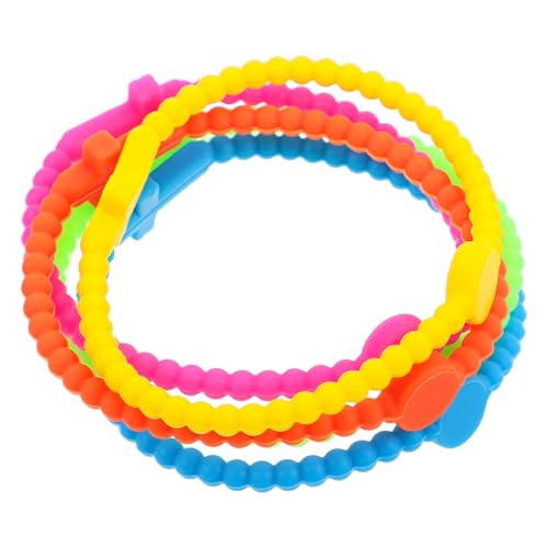 WOONEKY 5 Stück Silikon Armbänder Bunten Farben Sicheres Sportarmband für Fußball Basketball und Freizeitaktivitäten für Familie und Freunde von WOONEKY