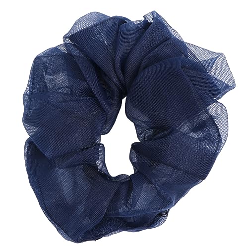 WOONEKY 5 Stück Garn Haarbindungen Damen Bunte Elastische Pferdeschwanzhalter Weiche Haargummis Für Sommer Marineblau Für Tägliche Frisuren von WOONEKY