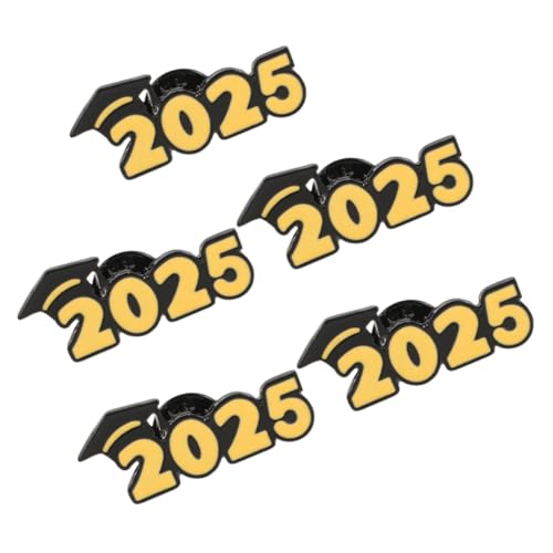 WOONEKY 5 Stück Teiliges Graduation Anstecknadel für Absolventen Dekorative Stern Broschen aus Zinklegierung Anstecker für Kleidung Taschen und Hüte bei Abschlussfeier von WOONEKY