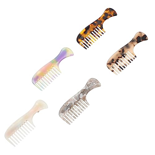 WOONEKY 5 Stück Teiliges Haarklammern für Mädchen Schicke Haarschmuck mit Kamm Design Weiß Grün Tortoise und Dunkel Tortoise für Partys und Alltag von WOONEKY