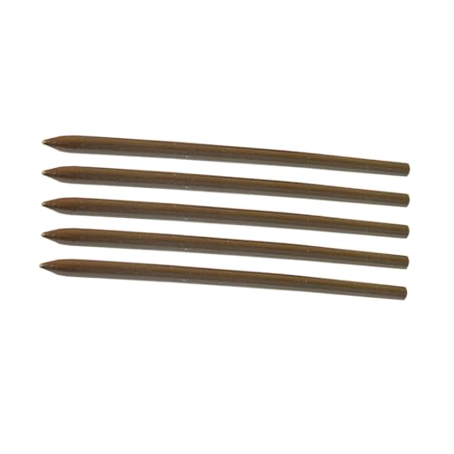 WOONEKY 5 Stück Teiliges Holz Haarstäbchen Dunkelbraun Glatte Polierte Haarnadeln für Damen Umweltfreundliche Haarpins für Stilvolle Frisuren und Täglichen Gebrauch von WOONEKY