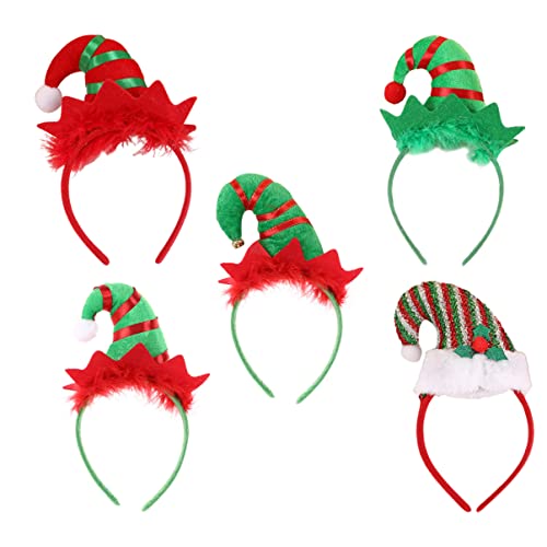 WOONEKY 5 Stücke Kinder Weihnachten Party Haardekor Zubehör Hut Design Haarbänder von WOONEKY