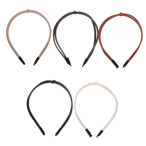 WOONEKY 5stücke Teiliges -kopfbänder Für Damen -stirnbänder in Schwarz Karamell Und Khaki Leichtes Und Komfortables Haaraccessoire Für von WOONEKY