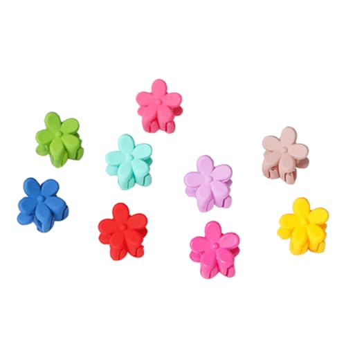 WOONEKY 50 Stück Mädchen Matte Mini Haarklammer Blumen Haaraccessoires Zufällige Farben für Feines oder Dickes Haar Dekorative Clips für Kleinen Prinzessinnen Zufällige Zufällige Farbe von WOONEKY