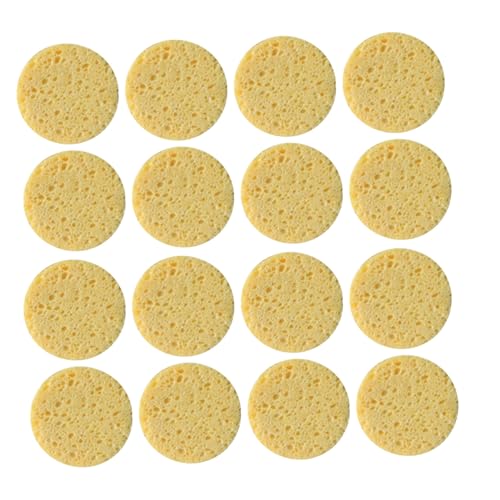 WOONEKY 50 Stück Runde Kompakte Zellulose gesichtsschwämme Ø Sanfte Reinigungspads für Empfindliche Haut Wiederverwendbare Make up entferner für Gesichtsreinigung und Werkzeugpflege von WOONEKY