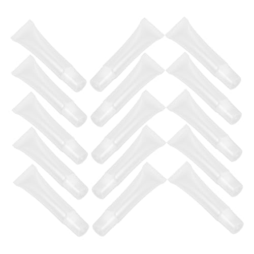 WOONEKY 50stücke Transparente Leere Tuben Für Kosmetik Nachfüllbare Behälter Für Lippenbalsam Und Lip Gloss Auslaufsicher Langlebig Und von WOONEKY