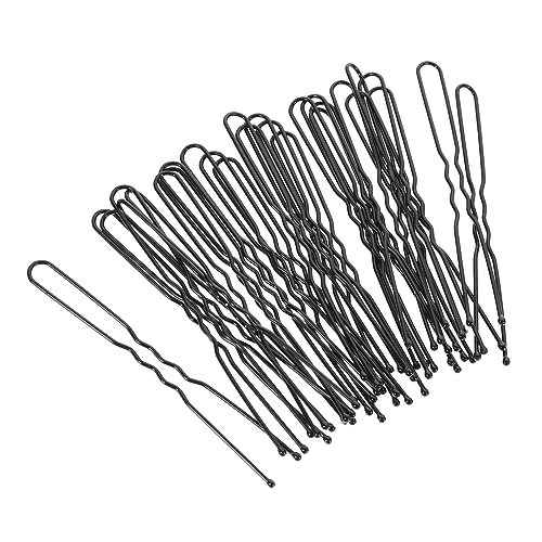 WOONEKY 50stücke U-förmige Haarnadeln Für Damen Metall Haarstäbe Haarknotenstäbe Für Hochsteckfrisuren Minimalistische Haargabeln Als Haarschmuck von WOONEKY
