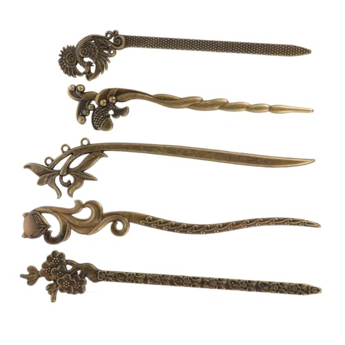 WOONEKY 5stücke Retro Haarklammern Vintage Haarnadeln Für Damen Kreative Hochzeits-haarspangen Eleganter Kopfschmuck Im Antiken Stil Für Fotoshootings Und Tägliche Outfits von WOONEKY