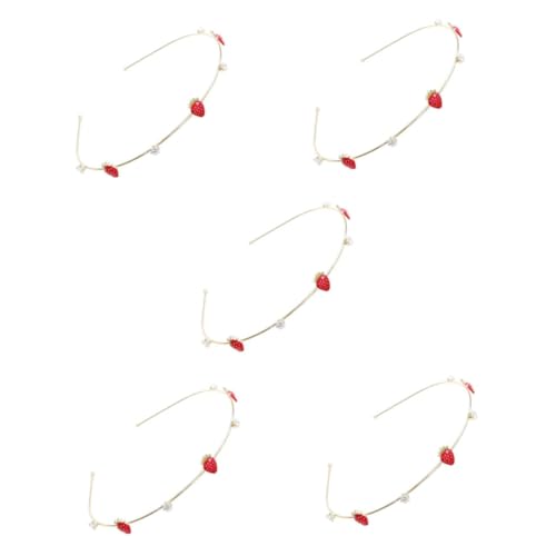 WOONEKY 5stücke Frucht-haarband Für Und Mädchen Süßes Erdbeer-design Leicht Und Für Partys Hochzeiten Und Alltag von WOONEKY