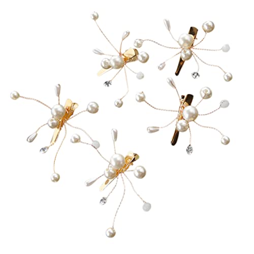 WOONEKY 5stücke Braut Haarnadel Hochzeit Haarschmuck Frauen Haar Zubehör Künstliche Perle Pin Schlicht Süß von WOONEKY