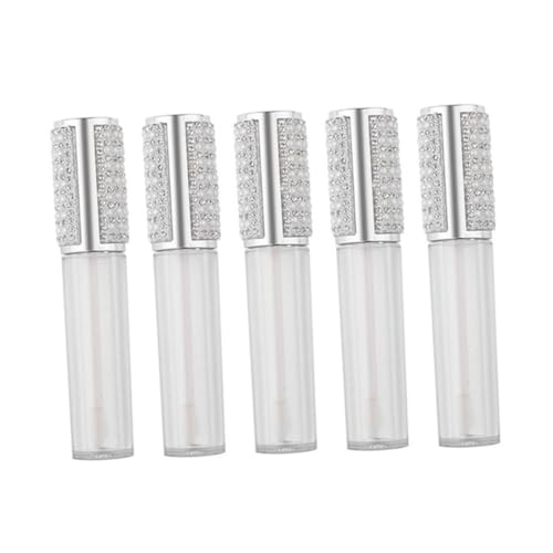 WOONEKY 5stücke Runde Lip Gloss Röhrchen Nachfüllbare Lippenstiftbehälter Für Lippenpflege Leere Lip Gloss Tubes Für Lippenöl Und Lippenbalsam von WOONEKY