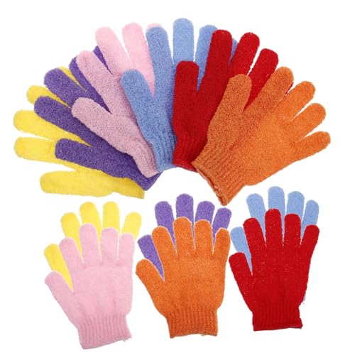 WOONEKY 6er-pack Peeling-waschhandschuhe Aus Weichem Nylon Zum Entferner Abgestorbener Hautzellen Für Frauen Duschzubehör Für Massage von WOONEKY