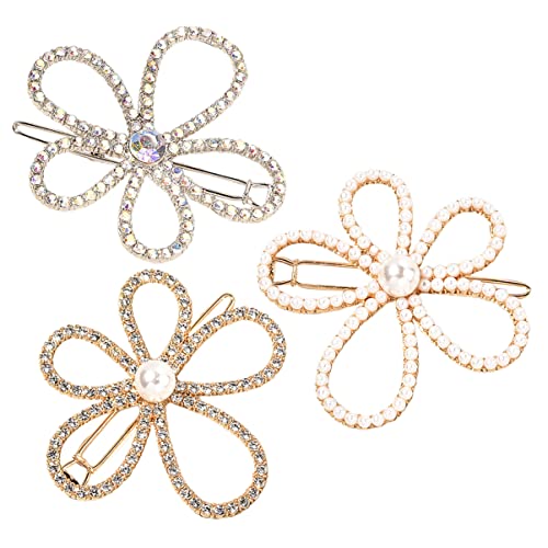 WOONEKY 6stücke Teiliges Haarschmuck Blumen-haarspangen Perlen Für Mädchen Und Festliche Anlässe Langlebig Und Für Hochzeiten Und Fotoshootings von WOONEKY