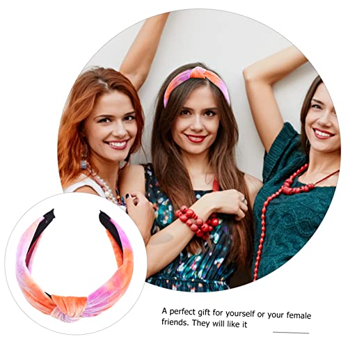 WOONEKY 6 Stück Breites Geknotetes Stirnband aus Weichem Stoff Modischer Haarschmuck für Damen Teiliges mit Farbverlaufenden Eleganten Haarreifen für Alltag und Fotoshootings von WOONEKY