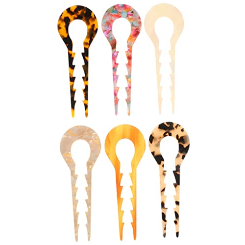 WOONEKY Haarstab-set Im Chinesischen Stil 6-teilig Acetat-haar Vintage-look Haarspangen Für Frauen Dutthalter Für Haare von WOONEKY