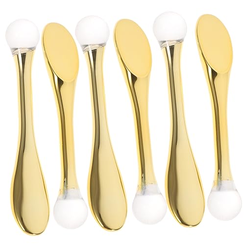 WOONEKY 6 Stück Augencreme Löffel Gesichtscreme Massagestab Golden Kompakt Für Reisen Aus Langlebigem Material Zur Reduzierung Von Augenringen Und Schwellungen von WOONEKY