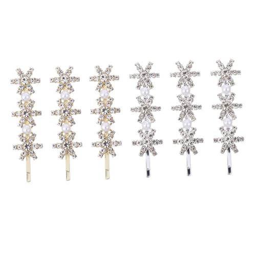 WOONEKY Haarspangen Strass Weihnachten Kopfbedeckung 6 Stück Glänzender Kopfschmuck Für Haarschmuck Mädchen von WOONEKY