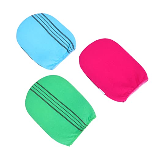 WOONEKY 6 Stück Teiliges Duschpeeling Handschuh Dual Sided Körperwaschhandschuhe für Sanfte Hautpflege Geeignet für Männer und Zufällige Farben Zufällige Farbe Zufällige Farbe von WOONEKY