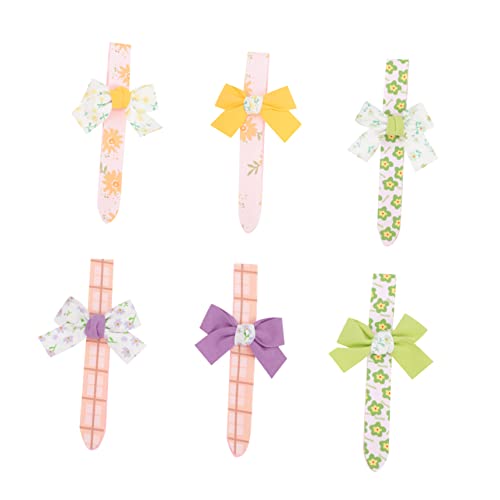 WOONEKY 6 Stück Teiliges Haarfransen Pads für Mädchen Haarschmuck für Kleinkinder Bunte Selbstklebende Haarclips für Kurze Haare und Praktische Haaraccessoires für Sommer von WOONEKY