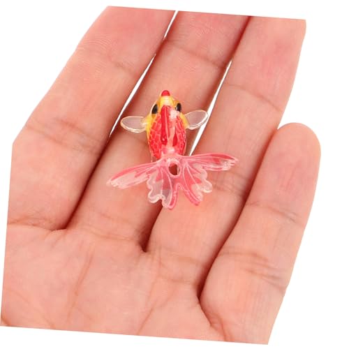 WOONEKY 6 Stück Teiliges Resin Goldfisch Anhänger Kleine Schmuckanhänger Resin Zubehör Leicht Für DIY Armband Halskette Ohrringe Kreatives Basteln von WOONEKY