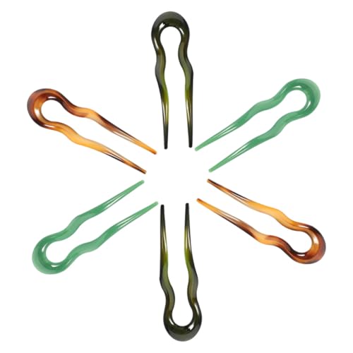 WOONEKY 6 Stück Teiliges U Förmige Vintage Haarforken für Damen Robuste Leichte Haarnadeln für Lange Haare Haarschmuck Accessoires für Hochzeiten Partys und Alltagsfrisuren von WOONEKY