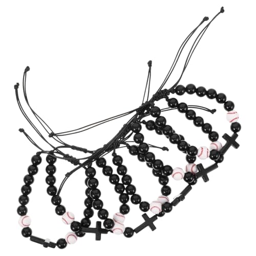 WOONEKY 6 Stück Teiliges Verstellbares Baseball Armband aus Perlen und Geflochtenem Sport Schmuck für Damen und Herren Leichtes Komfortables Design Vielseitig Tragbar für Sport und Alltag WOONEKY 6 Stück Teiliges Verstellbares Baseball Armband aus Perlen und Geflochtenem Sport Schmuck für Damen und Herren Leichtes Komfortables Design Vielseitig Tragbar für Sport und Alltag von WOONEKY