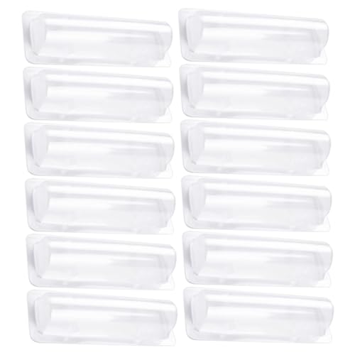 WOONEKY 60 Stück Teiliges Transparentes Lip Balm Aufbewahrungsset Klarem Kunststoff Kompakter Leichter Dome Lippenbalsamhalter mit DIY Design Vielseitig als Geldbörse und Kartenhalter für von WOONEKY