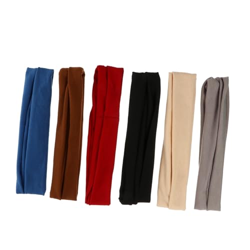 WOONEKY 6stücke Yoga Haarband Mit Hoher Saugfähigkeit Elastische Stirnbänder Für Fitness Laufen Sport Geeignet Für Damen Und Herren Schweißabsorbierend Und Rutschfest von WOONEKY