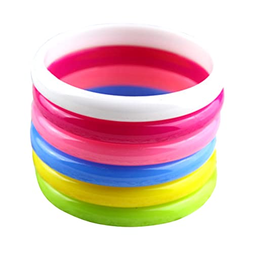 WOONEKY 6Stücke Teiliges Bonbonfarbener Plastikarmreif für und DIY Schmuckoptionen Verschiedenen Farben von WOONEKY