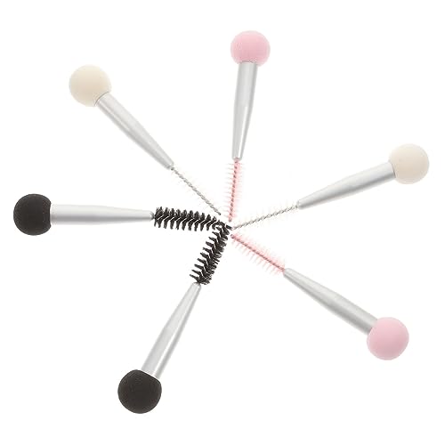 WOONEKY 6stücke Teiliges Dualer Schwamm-makeup-pinsel Für Augenbrauen Und Wimpern Zum Auftragen Von Foundation Blush Und Mascara Und von WOONEKY