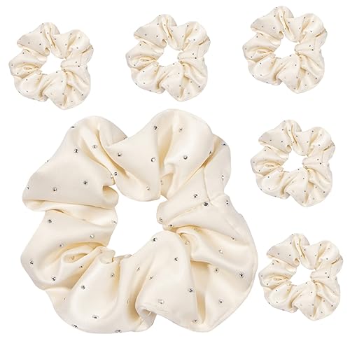 WOONEKY Strass Verzierte Haargummis Elastisch Für Frauen Mädchen Haar-tool Pferdeschwanzhalter Haar-accessoires Mädchen von WOONEKY