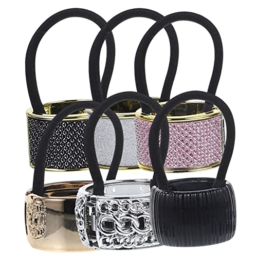 WOONEKY 6stücke Haarmanschetten Für Pferdeschwanz Haarringe Mit Elastischem Design Haargummis Für Frauen Und Mädchen Styling-accessoires Für Alltag Und Partys von WOONEKY