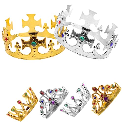 WOONEKY Party-kronen-stirnband Für Jungen Und Mädchen 6-teilig Heu-geburtstag Dekorative Kopfbedeckung Krone Für Die Geburtstagsfeier Von Jungen Und Mädchen von WOONEKY