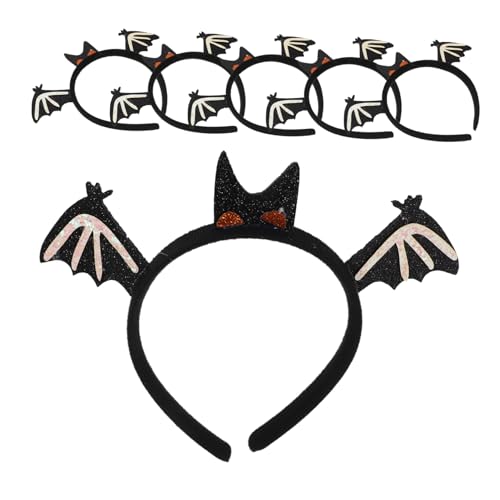 WOONEKY 6stücke Fledermaus-haarreifen Für Halloween Fledermaus-kopfstück Als Kostümzubehör Stirnband Mit Fledermausflügel-design Haarband Für Cosplay-events von WOONEKY