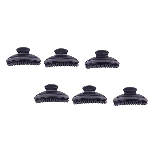 WOONEKY 6stücke Haarspange Schwarz Pferdeschwanz-klauenclip Haarklammer Schwarz Haarspangen Für Frauen Kreativer Haarschmuck Bade-haarspangen Dekorative Haarhalter Langlebiger Kopfschmuck von WOONEKY