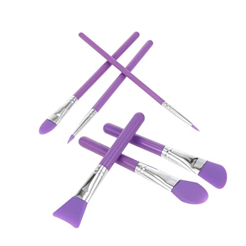 WOONEKY 6stücke Silikonpinsel Für Gesichtsmaske Augenbraue Mit Kunststoffgriff Für Flüssige Und Cremige Kosmetika Make-up-zubehör Für Frauen von WOONEKY