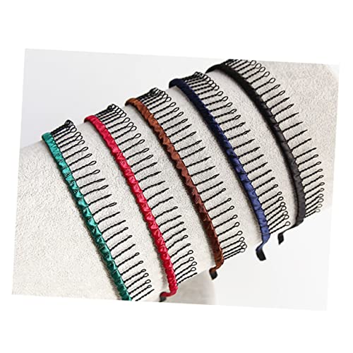 WOONEKY 7stücke Haarband Mit Langen Metallzähnen Kamm Stirnband Haarschmuck Sport Und Make-up-haarreif Gemischte Farbe Langlebig Und Einfach Zu Verwenden von WOONEKY