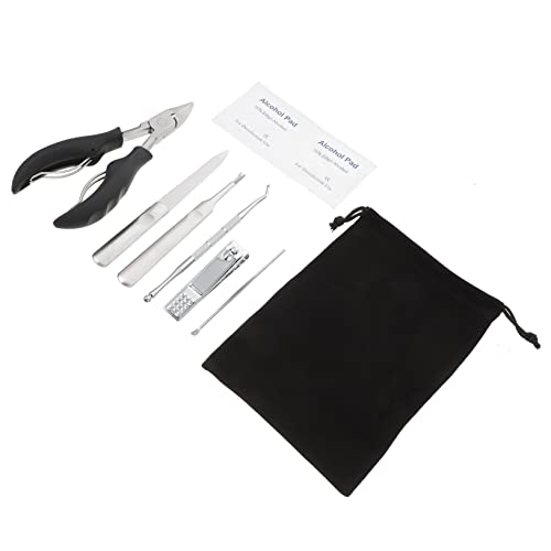 WOONEKY 7stücke Teiliges Edelstahl-nagelpflege Tragetasche Für Maniküre Und Pediküre Fingernagel Und Fußnagel-trimmer Für Männer Und Frauen Für Zuhause Und Reisen von WOONEKY