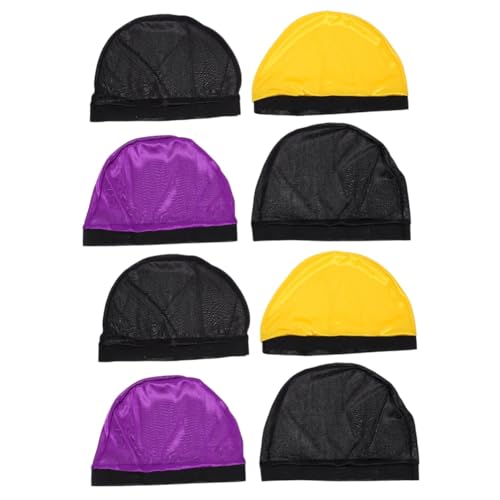 WOONEKY 8 Stk Basisperücke Kappe Haarnetzkappe Wave-Hüte für Männer Kuppelkappe Perücken Kuppel Perücken-Gummiband perücken kappe perückenkappe Spannkuppel bunte Zipfelmützen Polyester von WOONEKY
