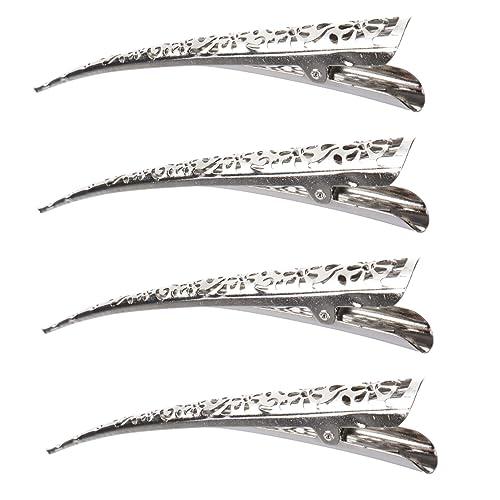 WOONEKY 8 Stk Frauen Haarspange Clip Alligator-Haarspangen Zähne Haarspange Haarspangen zum Stylen von Schnitten Strass haarband hair- Haarspange ohne Zähne Haarnadel Silver von WOONEKY