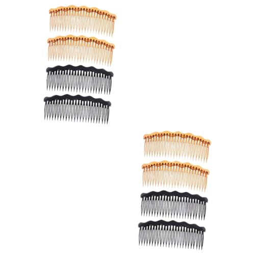 WOONEKY 8stücke Teiliges Kunststoff Einsteckkämme Für Frauen Und Mädchen Multi-zahn Haarkämme Schwarz Und Kaffee Für Frisuren Und Tägliche Nutzung von WOONEKY