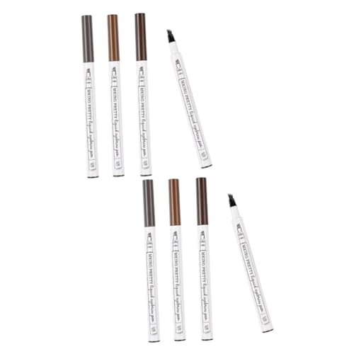 WOONEKY 8stücke Teiliges Flüssig Augenbrauenstift Wasserdichter Augenbrauenstift Für Natürliche Augenbrauenfarbe Chestnut von WOONEKY