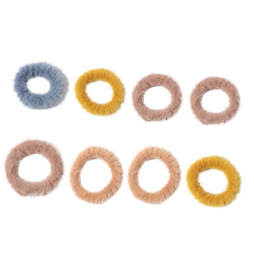 WOONEKY 8 Stück Teiliges Haargummi Bunte Weiche Haarkreise aus Stoff Langlebige Haarschmuck Ringe für Frauen Weihnachts Haarbänder Vielseitig Einsetzbar für Alltag und Festtage von WOONEKY