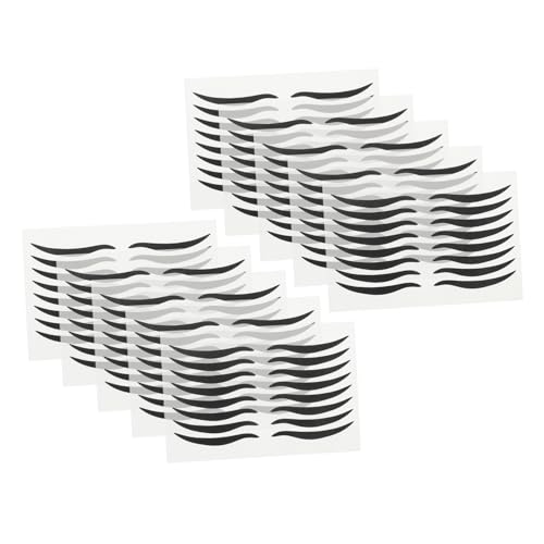 WOONEKY 80 Paare Schwarze Eyeliner Sticker Temporäre Wasserfeste Lidschatten Schablone Schnell Trocknend Wiederverwendbar Geeignet für Abendparty und Make Up von WOONEKY