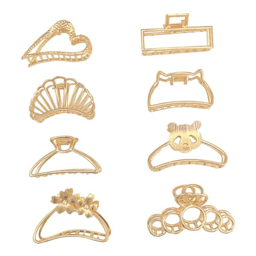 WOONEKY 8stücke Teiliges Haarklammern Für Damen Rutschfeste Claw Clips Aus Metall Mit Perlendesign Für Haartypen Und Anlässe Stylisch Und Langlebig von WOONEKY